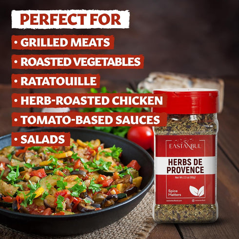 Eastanbul Herbs De Provence Seasoning, 2.3oz Natural Herbes De Provence Seasoning Spice Blend, Herb De Provence Seasoning, From France Culinary Tr...